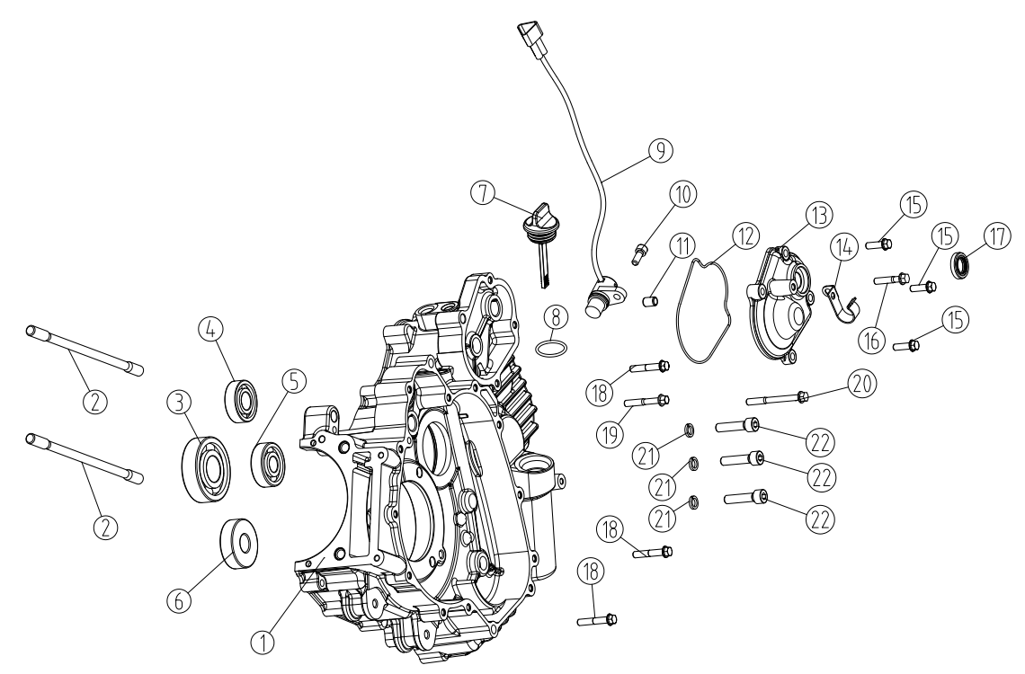 CRANKCASE COMP.,LEFT