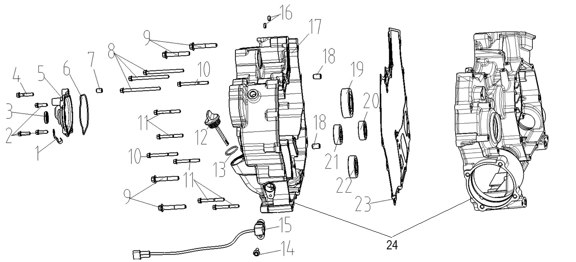 CRANKCASE COMPLEFT