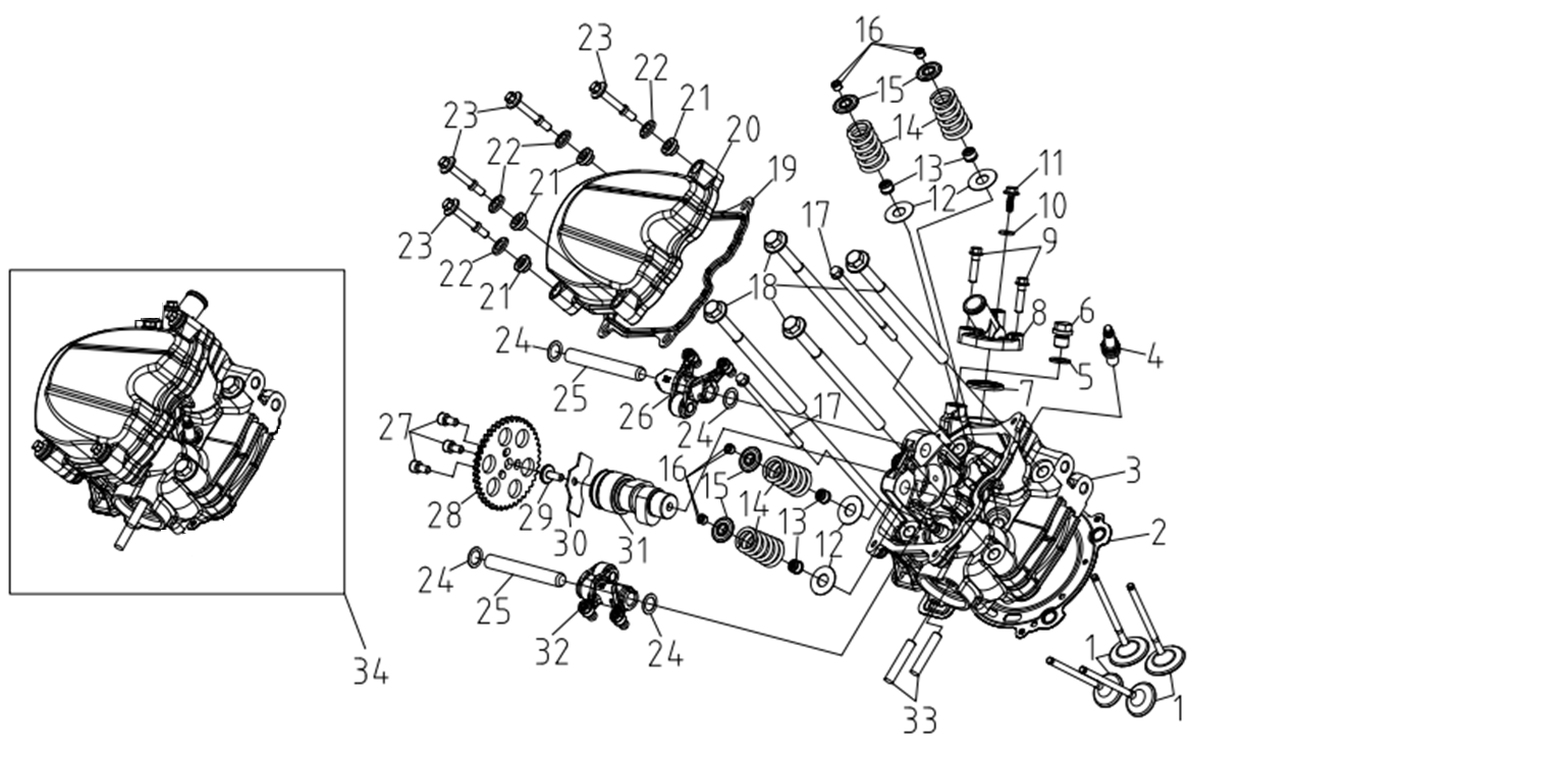 CYLINDER HEAD  Front cylinder