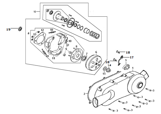 CLUTCHCOVER LCRANKCASE