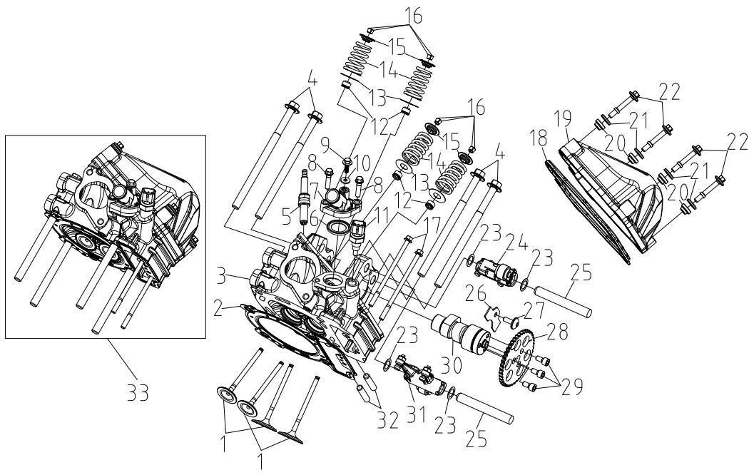 REAR CYLINDER HEAD