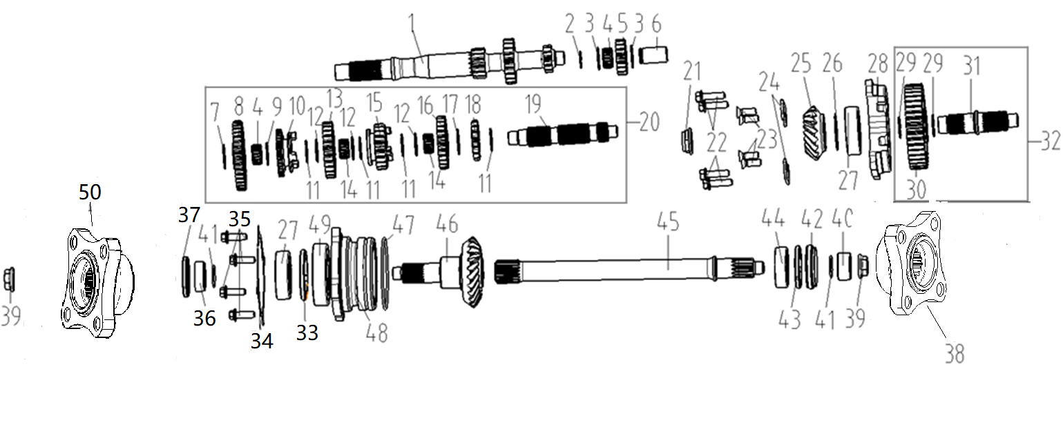 TRANSMISSION MECHANISM SET