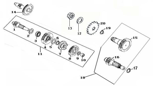 MAIN\COUNTERSHAFT & REVERSE GEAR