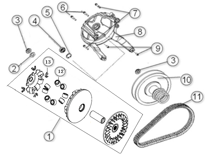 BELT DRIVING ASSY