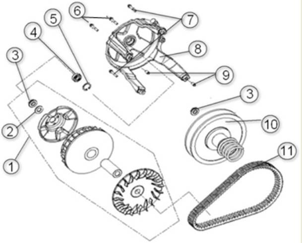BELT DRIVING ASSY