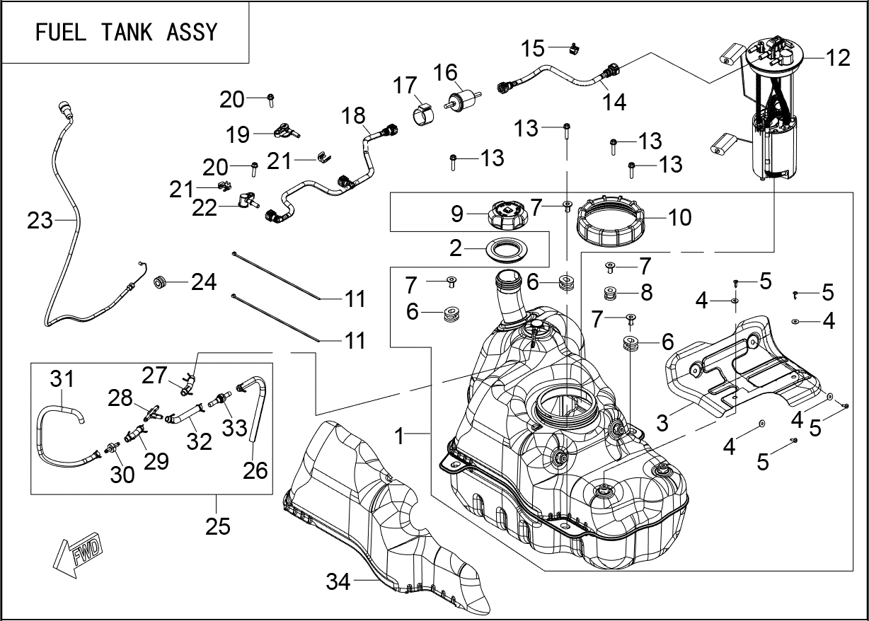 FUEL TANK ASSY