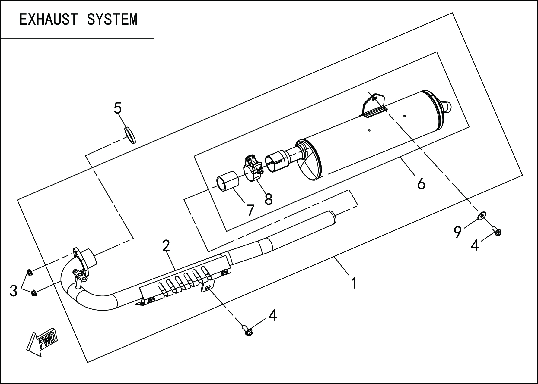 MUFFLER EXHAUST ASSY