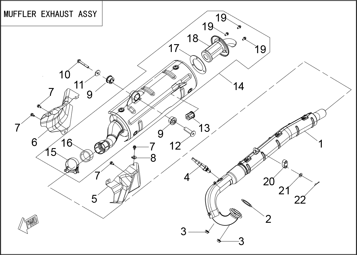 MUFFLER EXHAUST ASSY