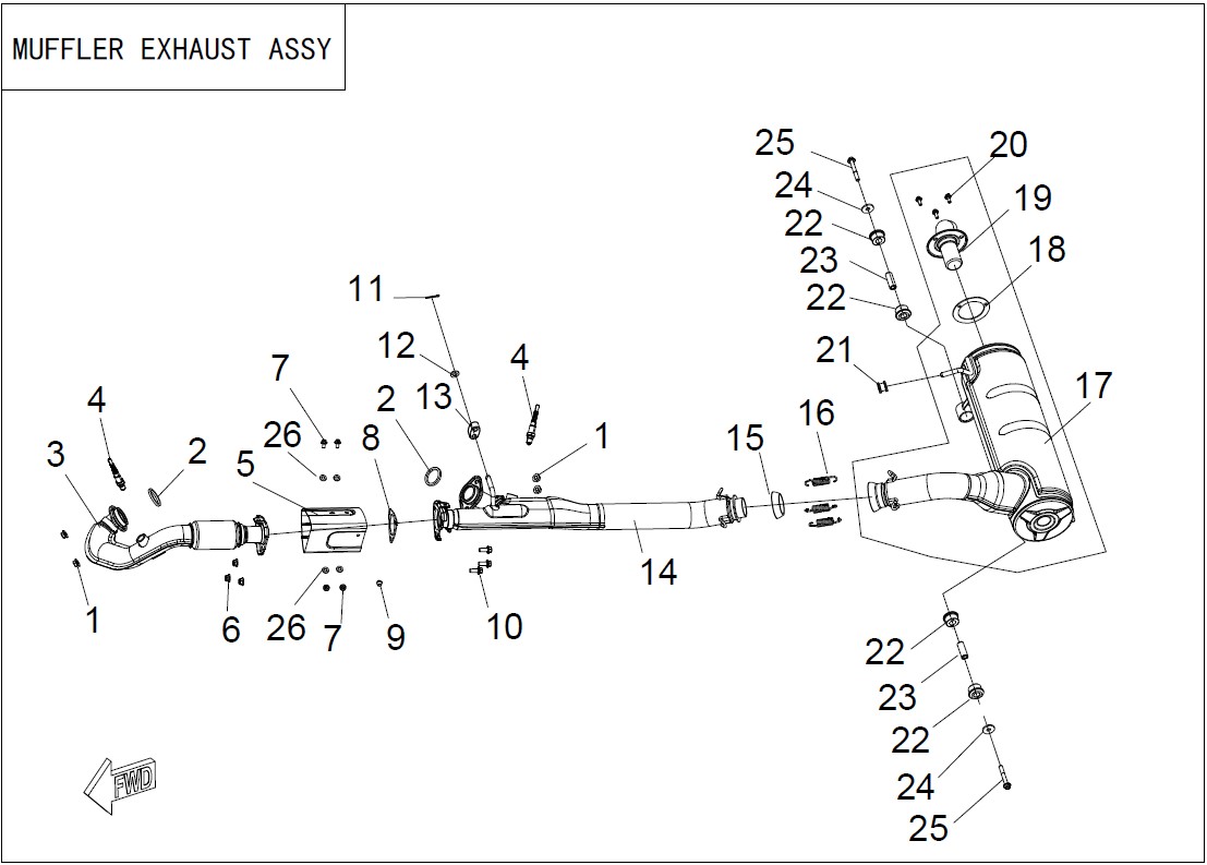 MUFFLER EXHAUST ASSY