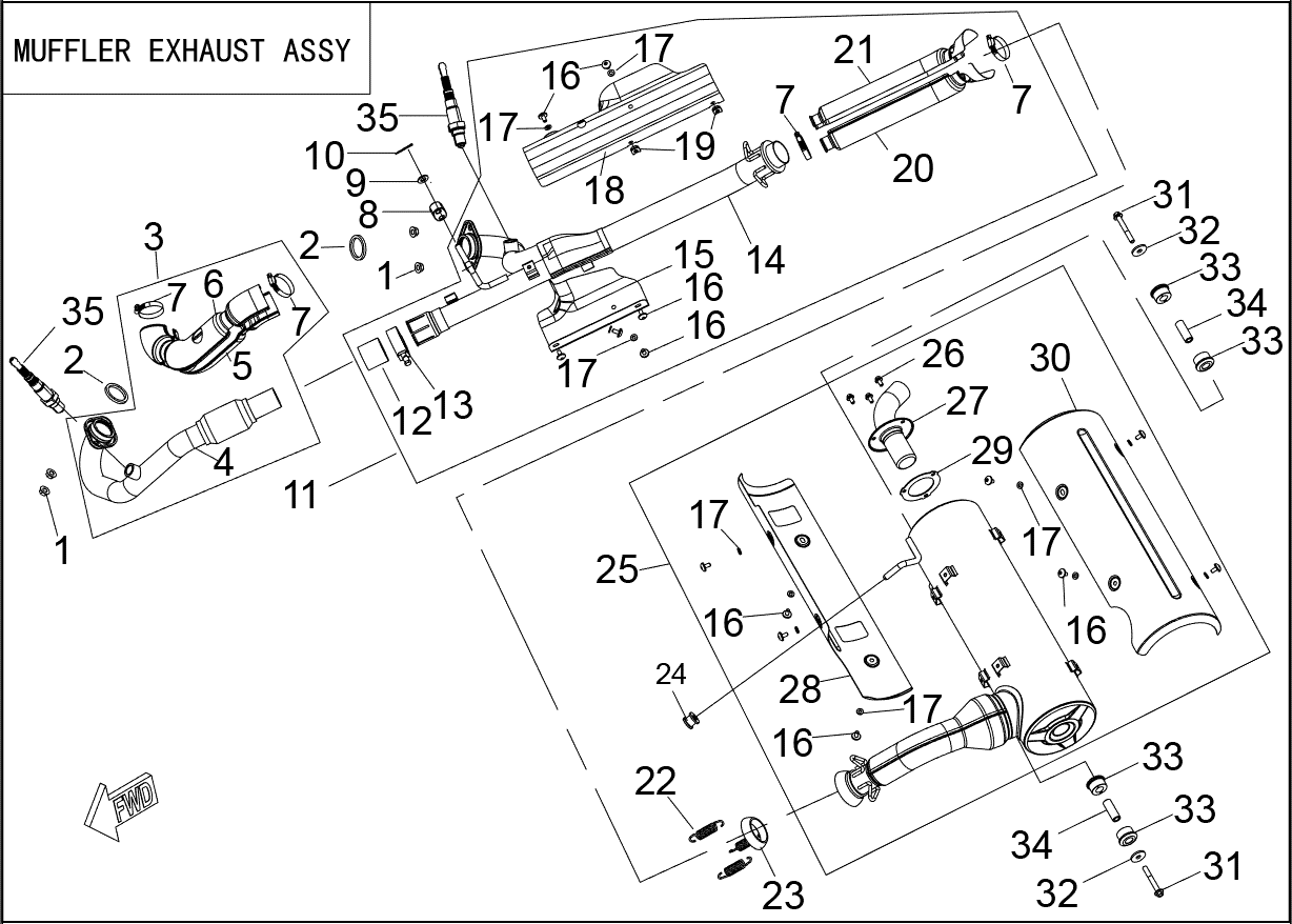 MUFFLER EXHAUST ASSY