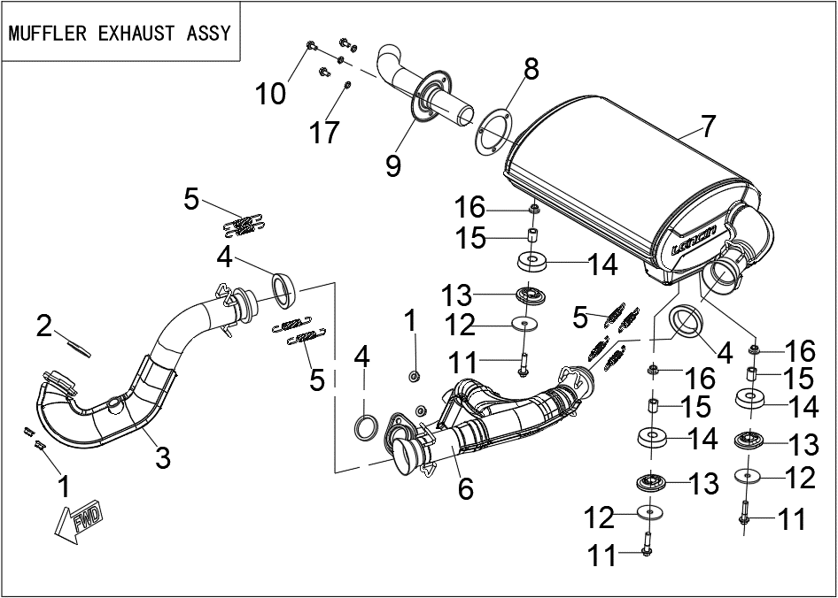 MUFFLER EXHAUST ASSY