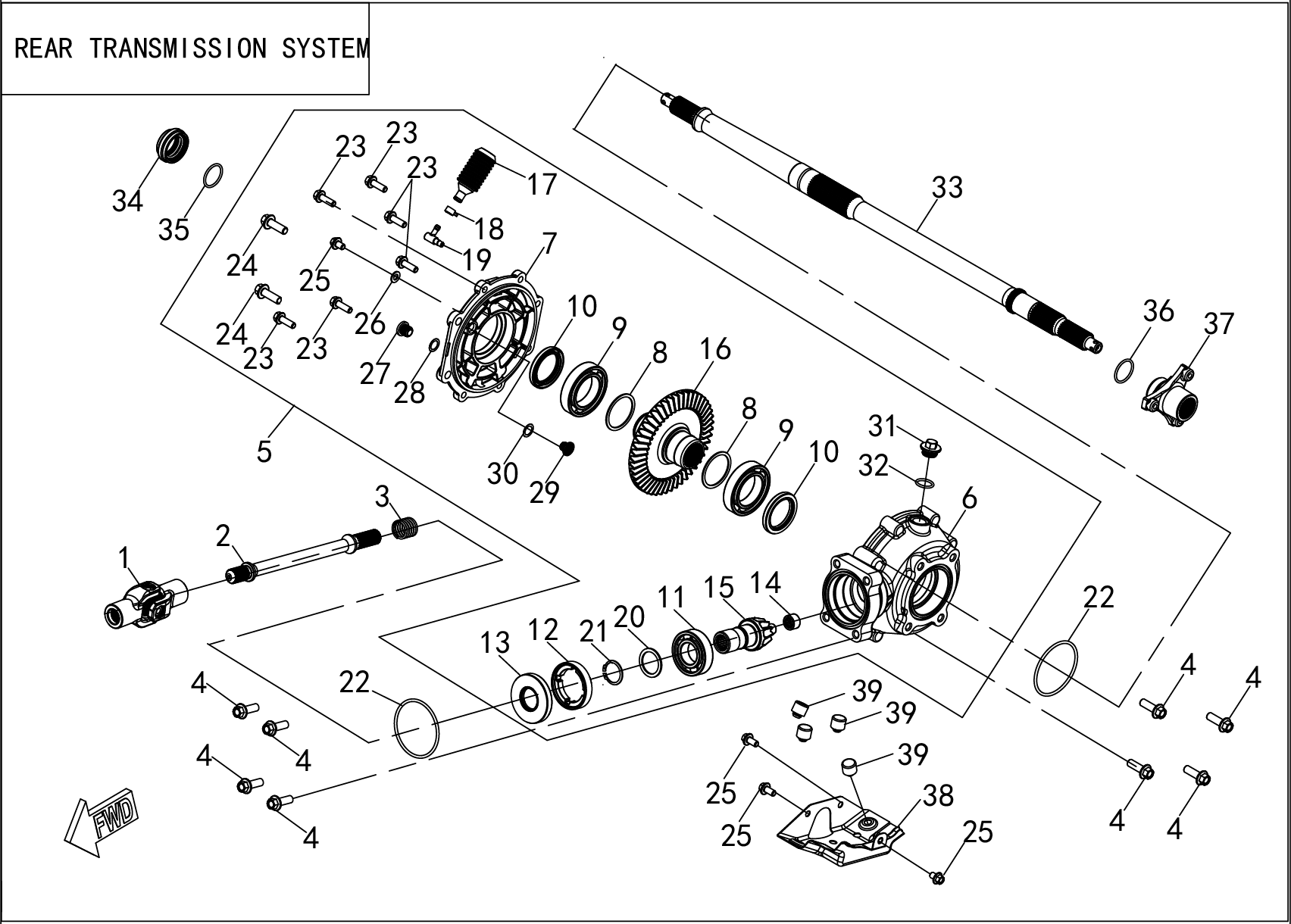 REAR TRANSMISSION SYSTEM