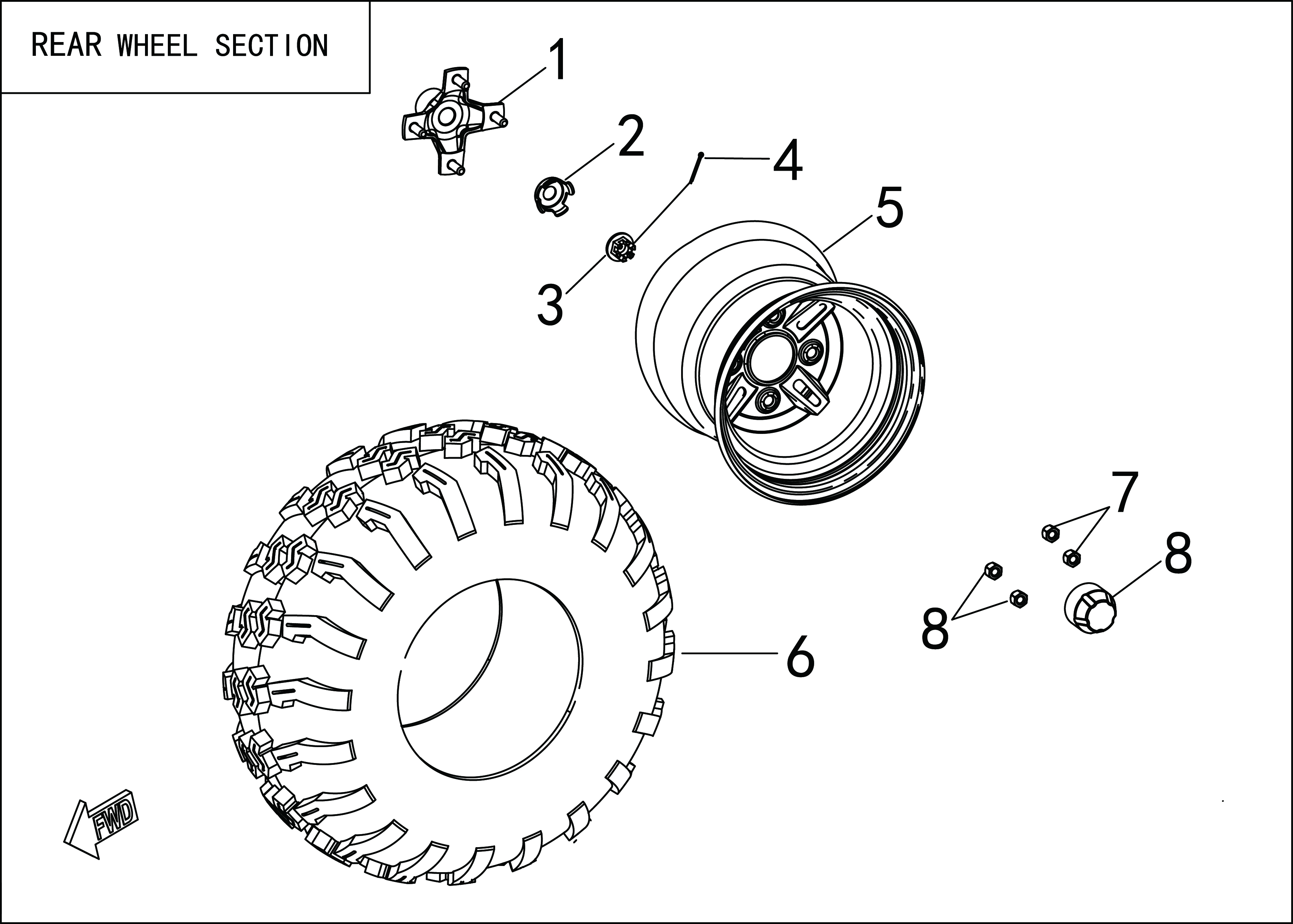 REAR WHEEL ASSY