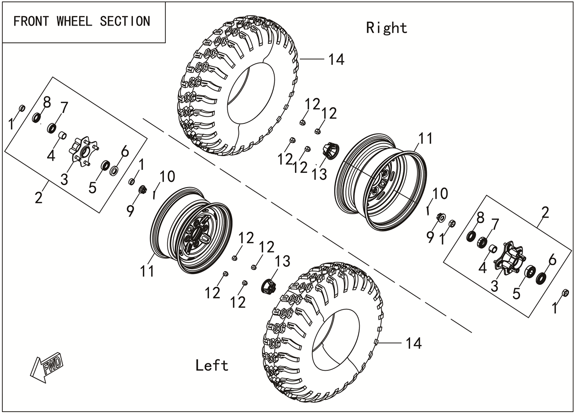 FRONT WHEEL ASSY
