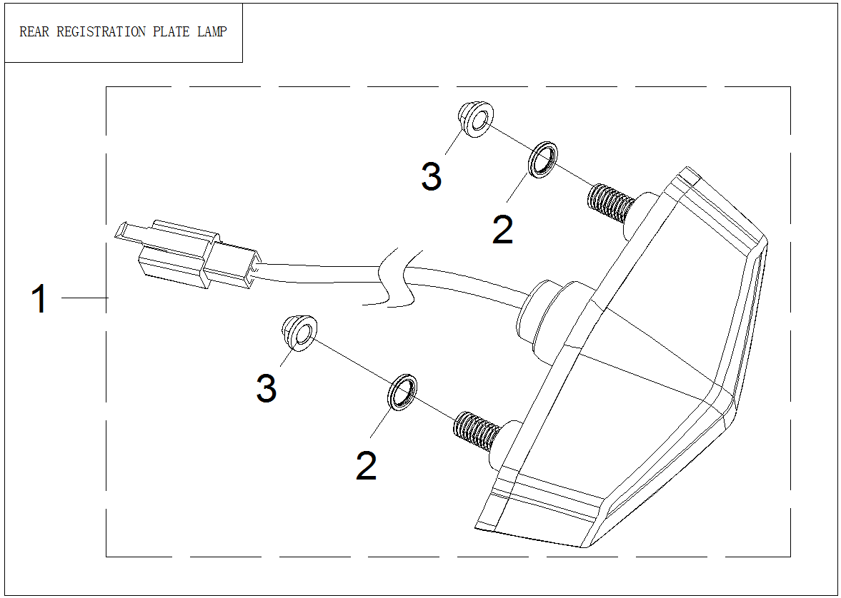 LAMP,REAR REGISTRATION PLATE