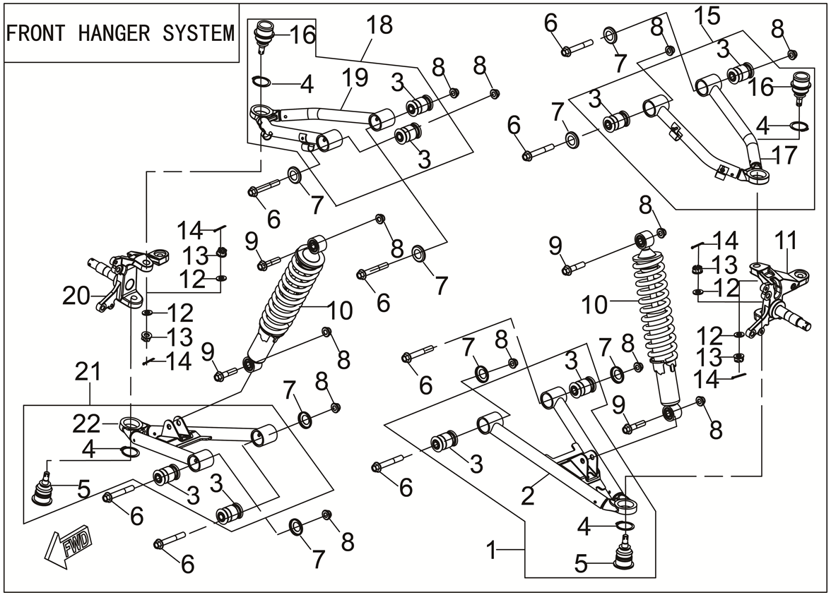 FRONT HANGER SYSTEM