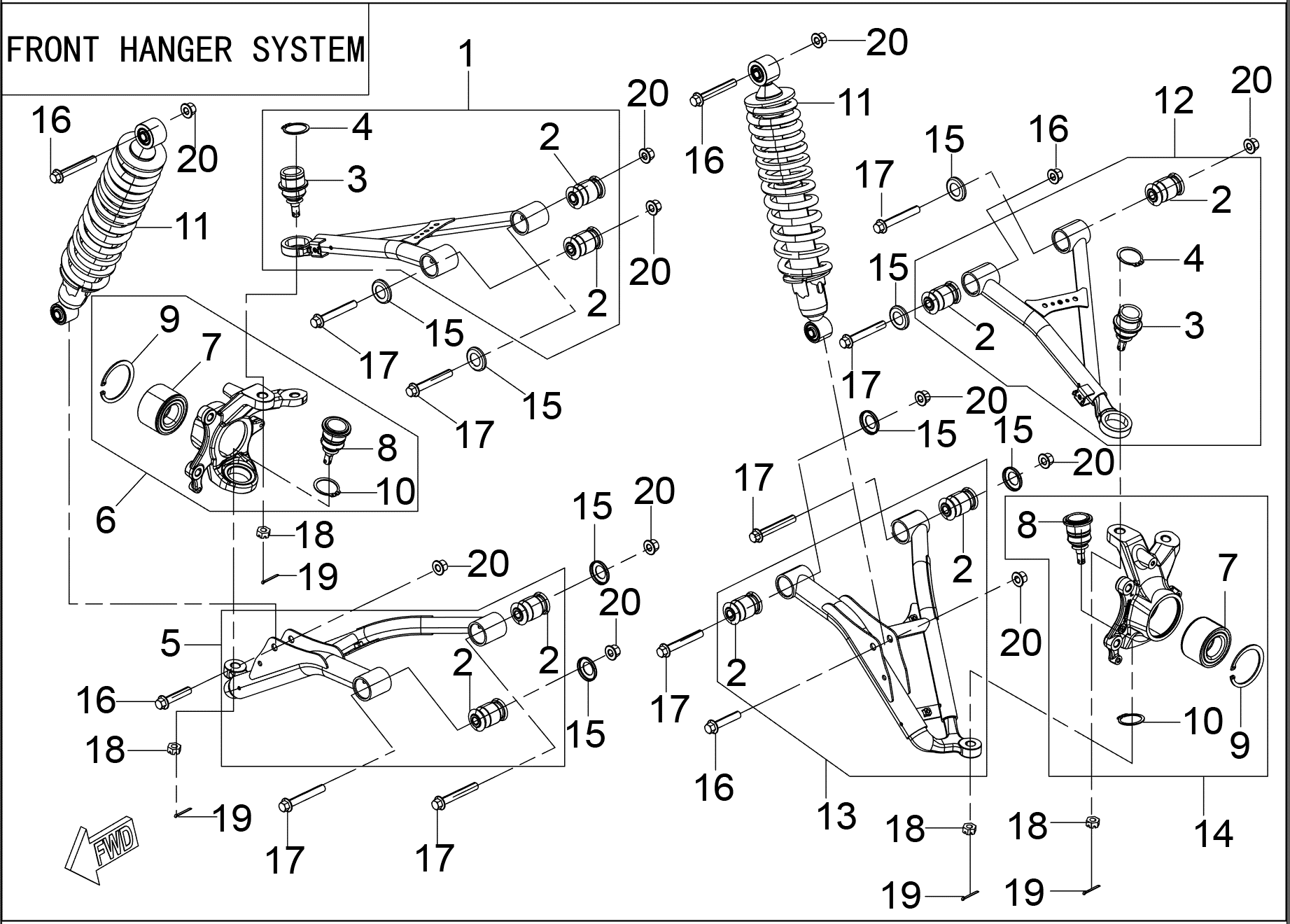 FRONT HANGER SYSTEM