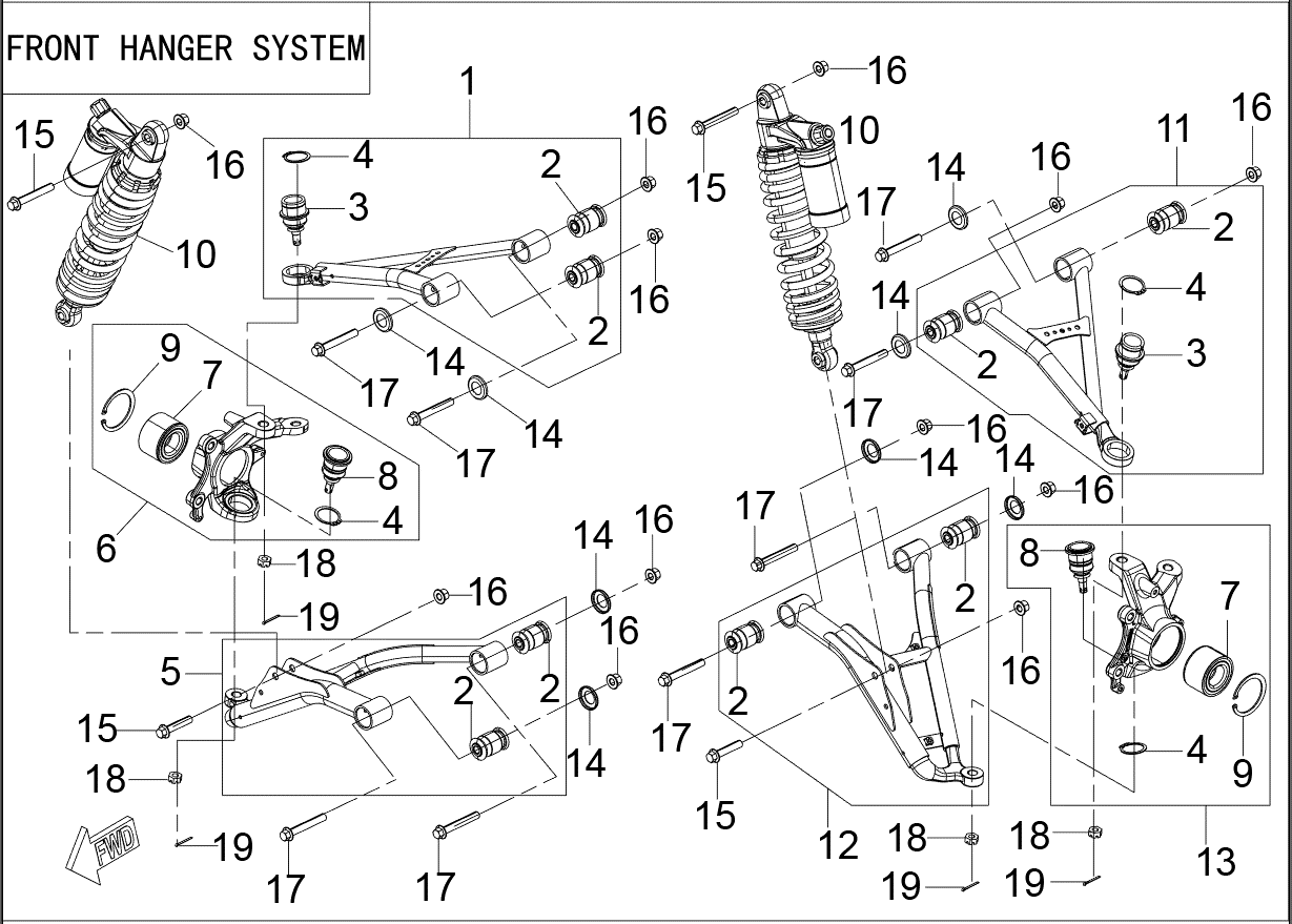 FRONT HANGER SYSTEM