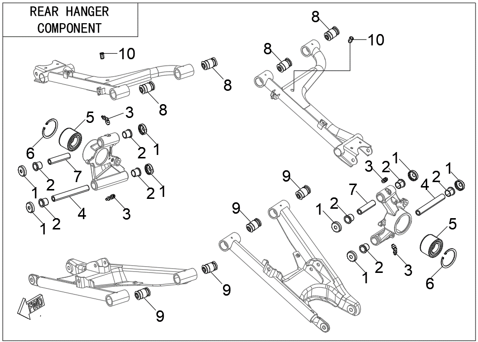 REAR HANGER COMPONENT