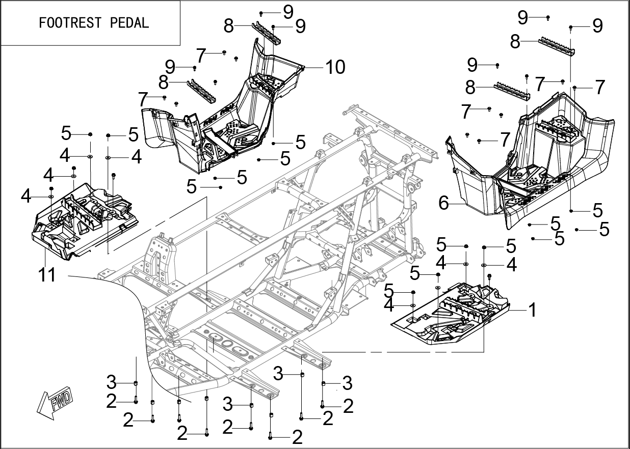 FOOTREST BACKPLANE
