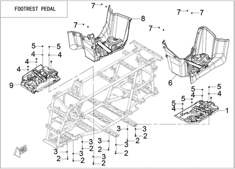 ,FOOTREST BACKPLANE