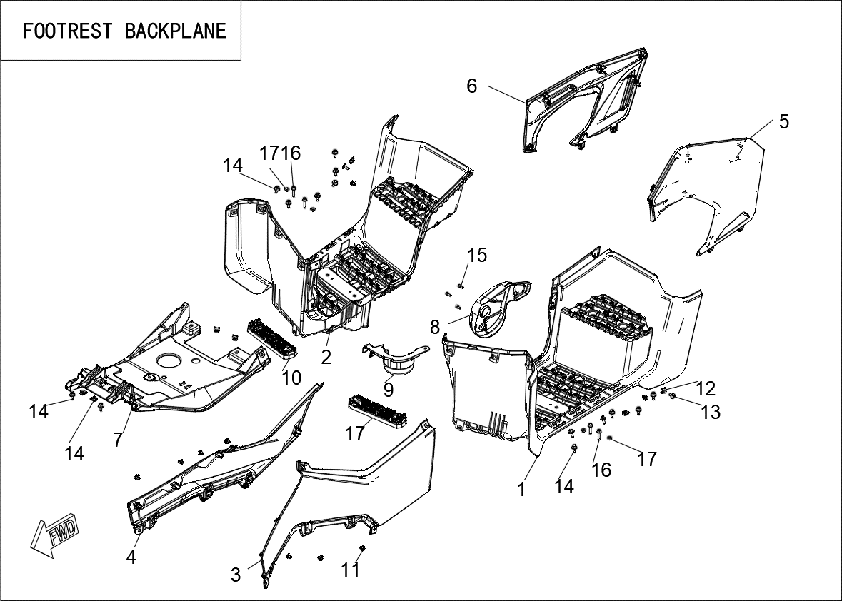 ,FOOTREST BACKPLANE