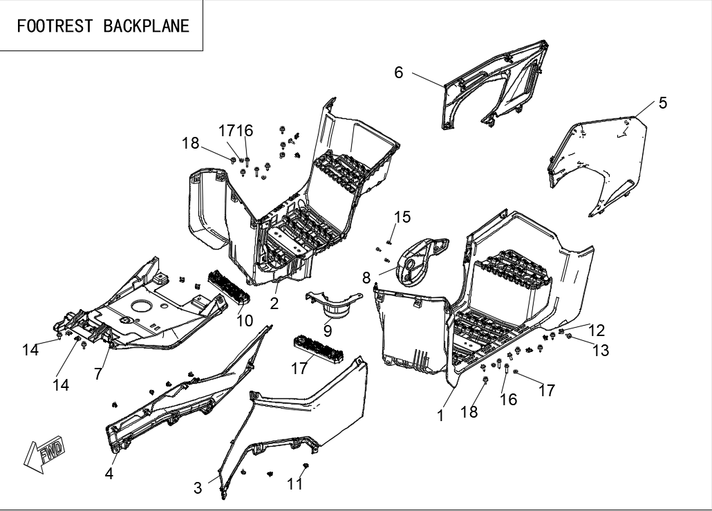 ,FOOTREST BACKPLANE