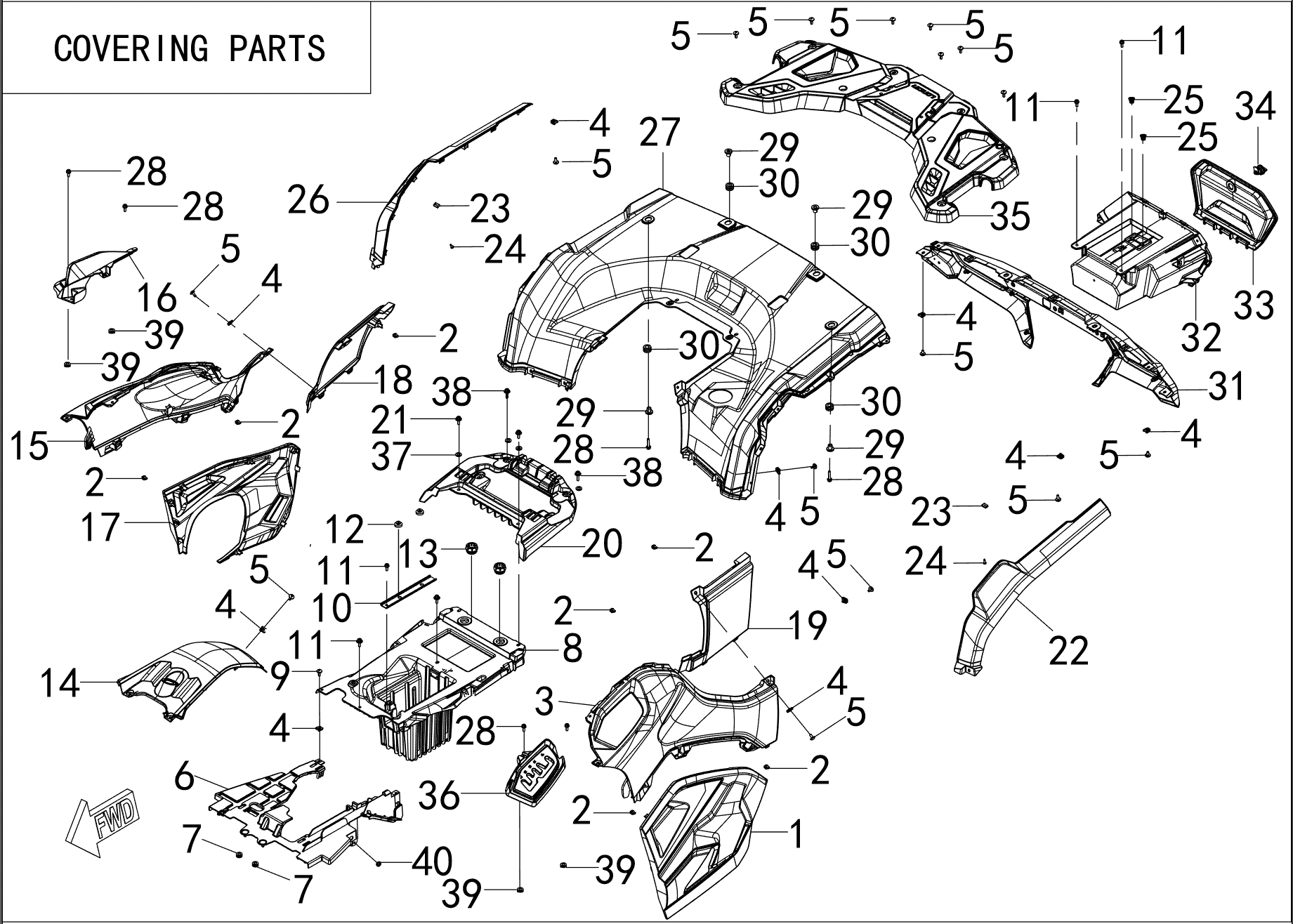 COVERING PARTS