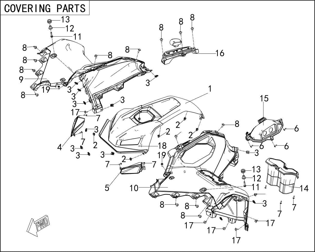 COVERING PARTS