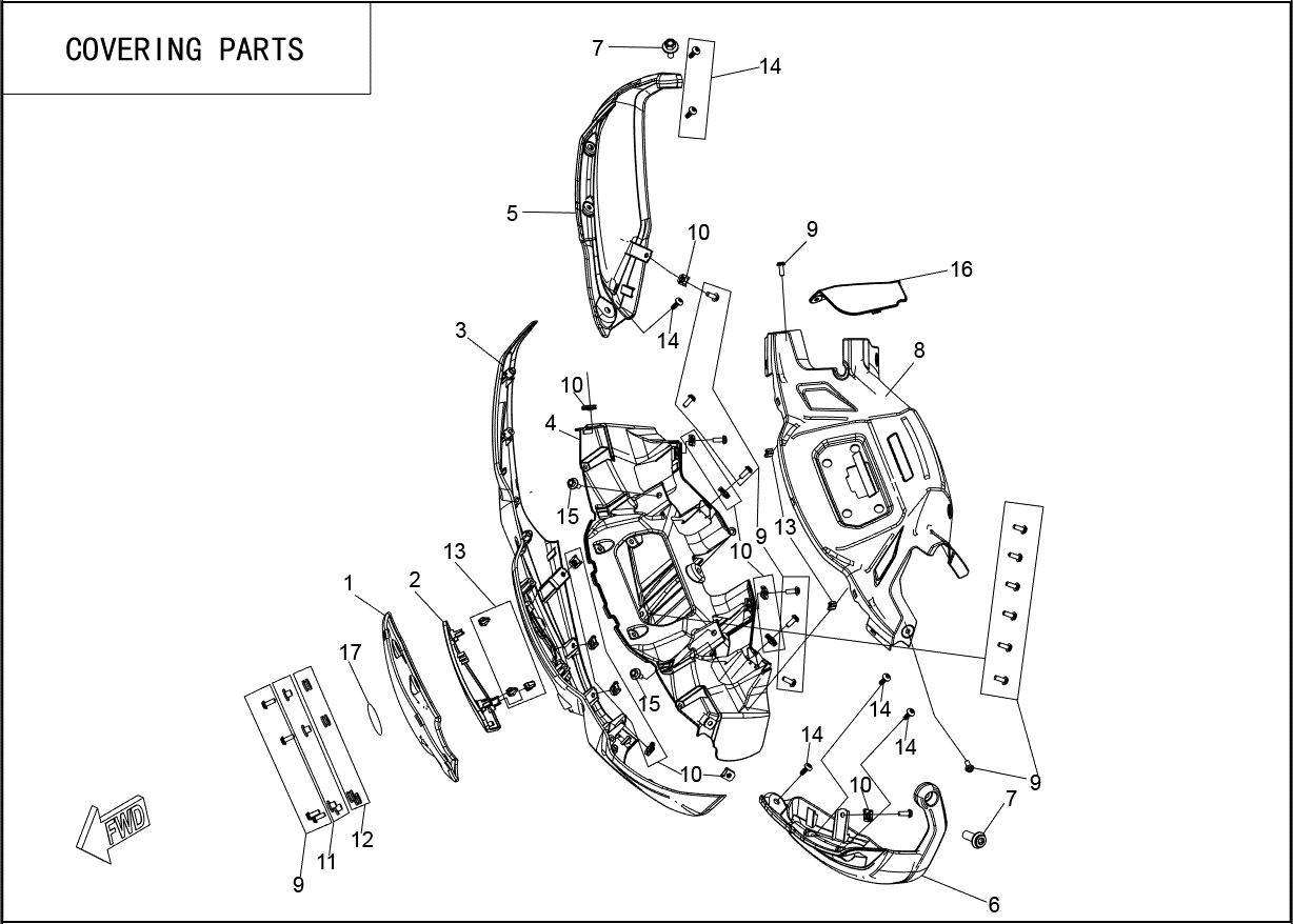 COVERING PARTS