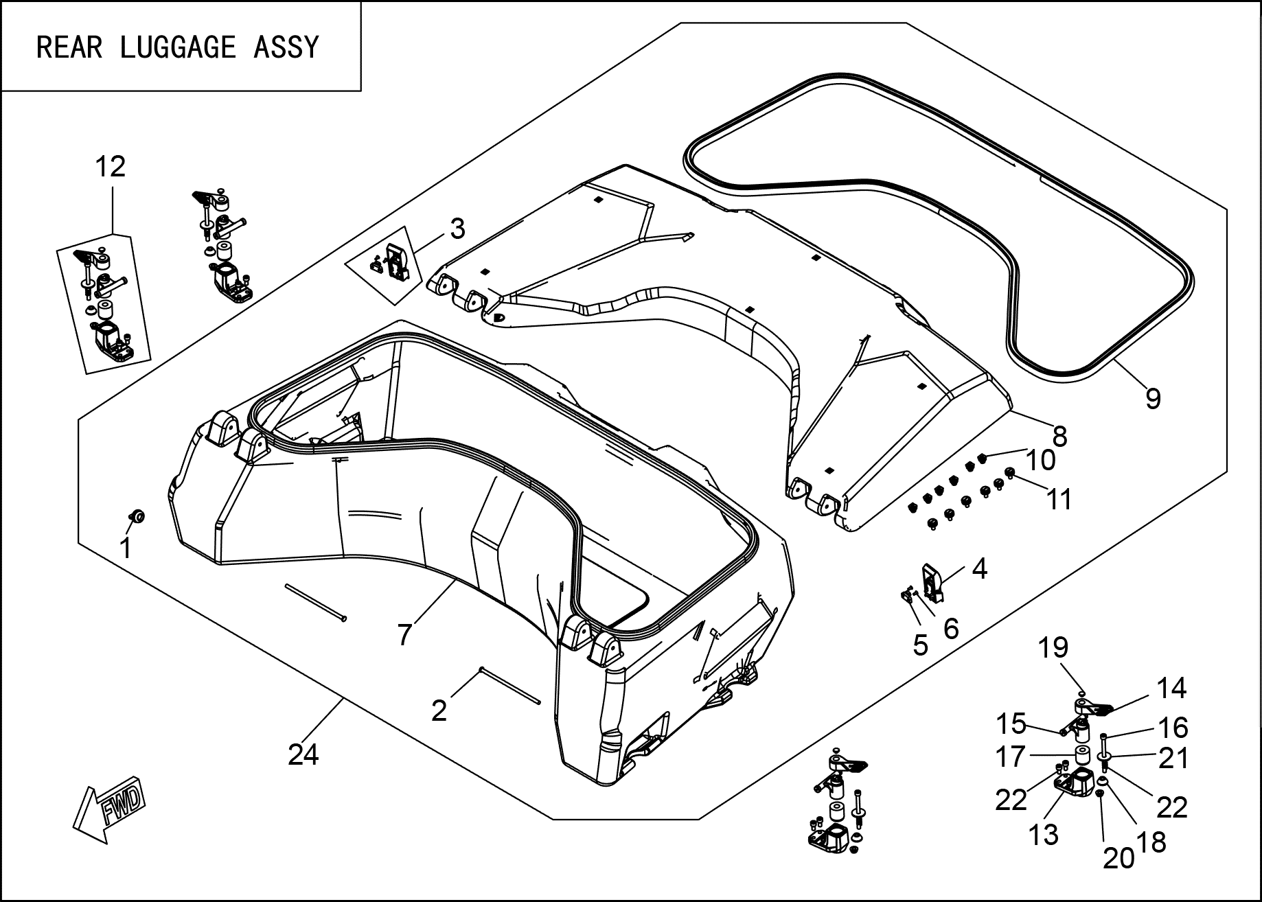 REAR LUGGAGE ASSY