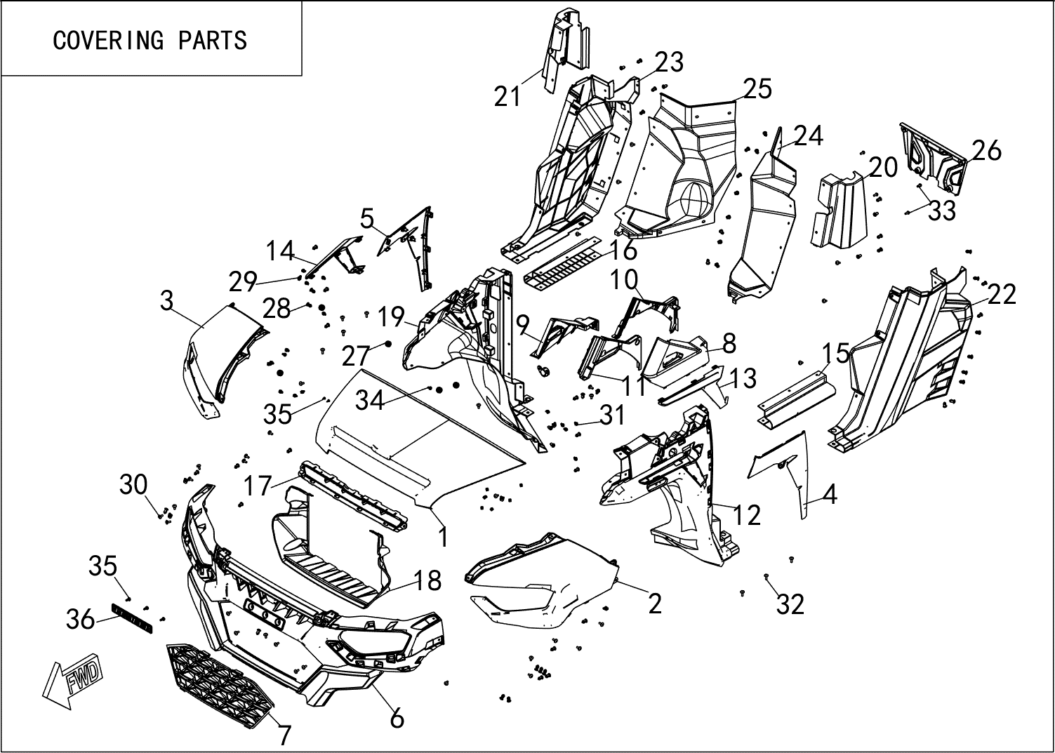 FRONT SECTION COVER PARTS